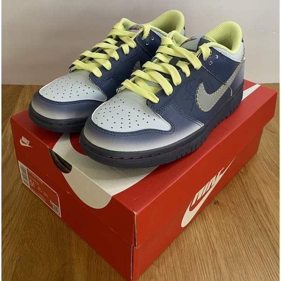 Nike Other - Nike Dunk Low BG Size 5.5Y Diffused Blue / Blue Tint "I Am‎ Fearless" FQ8354 491